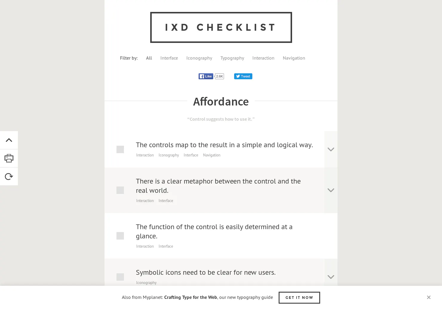 IXD Checklist