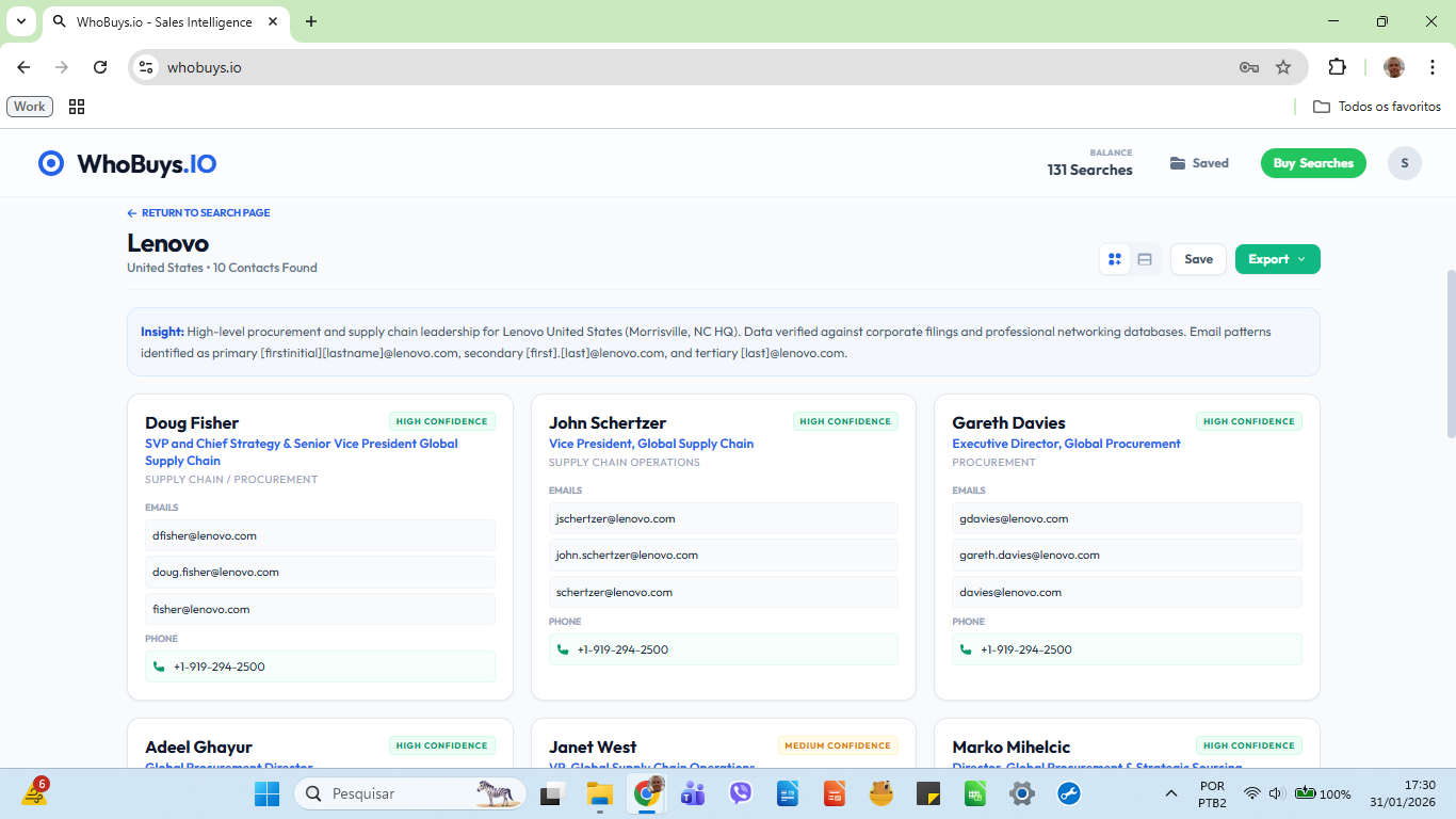 WhoBuys - Screenshot 3 showing product features and functionality