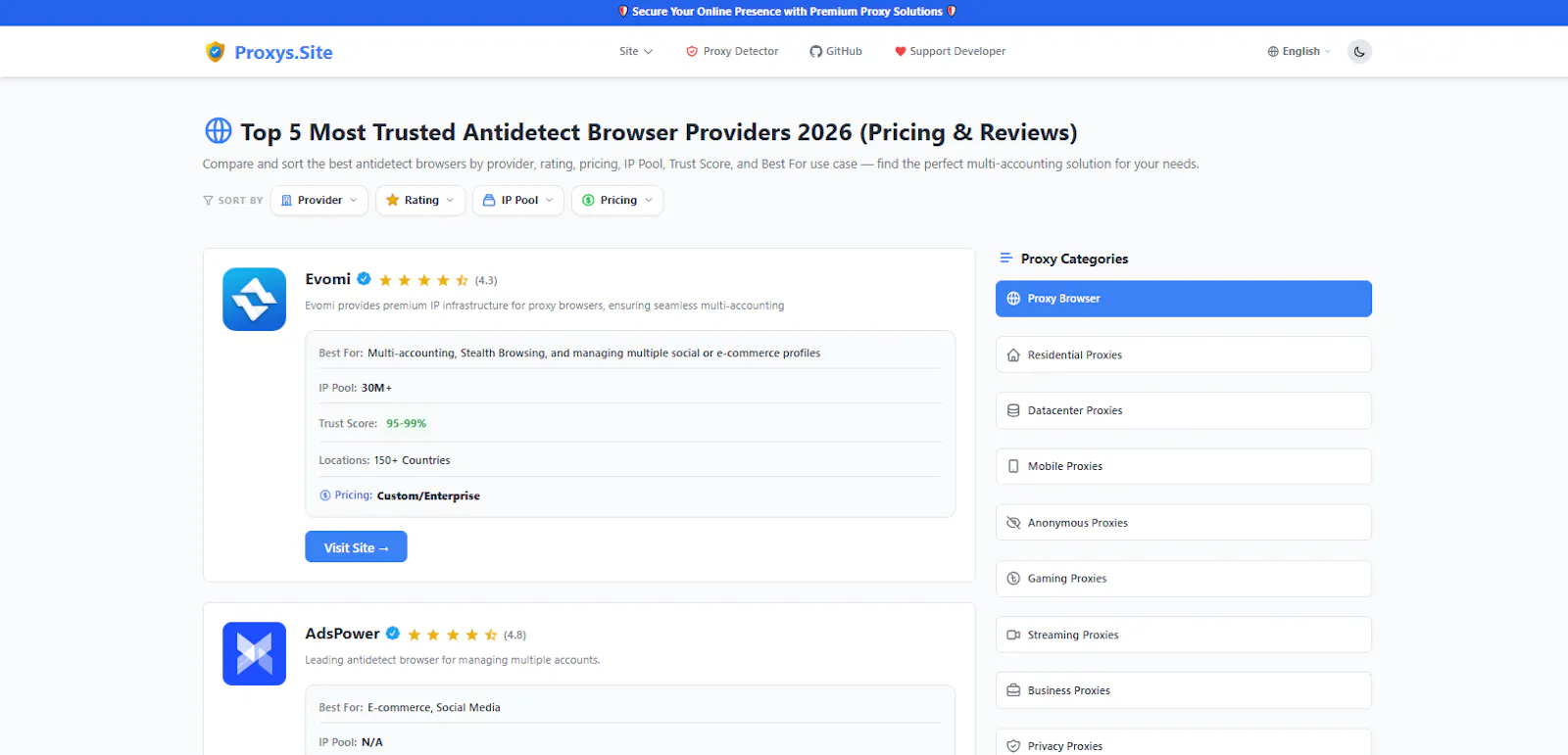 Proxys.site screenshot 3