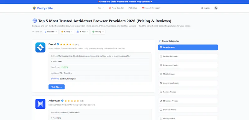 Proxys.site screenshot 3