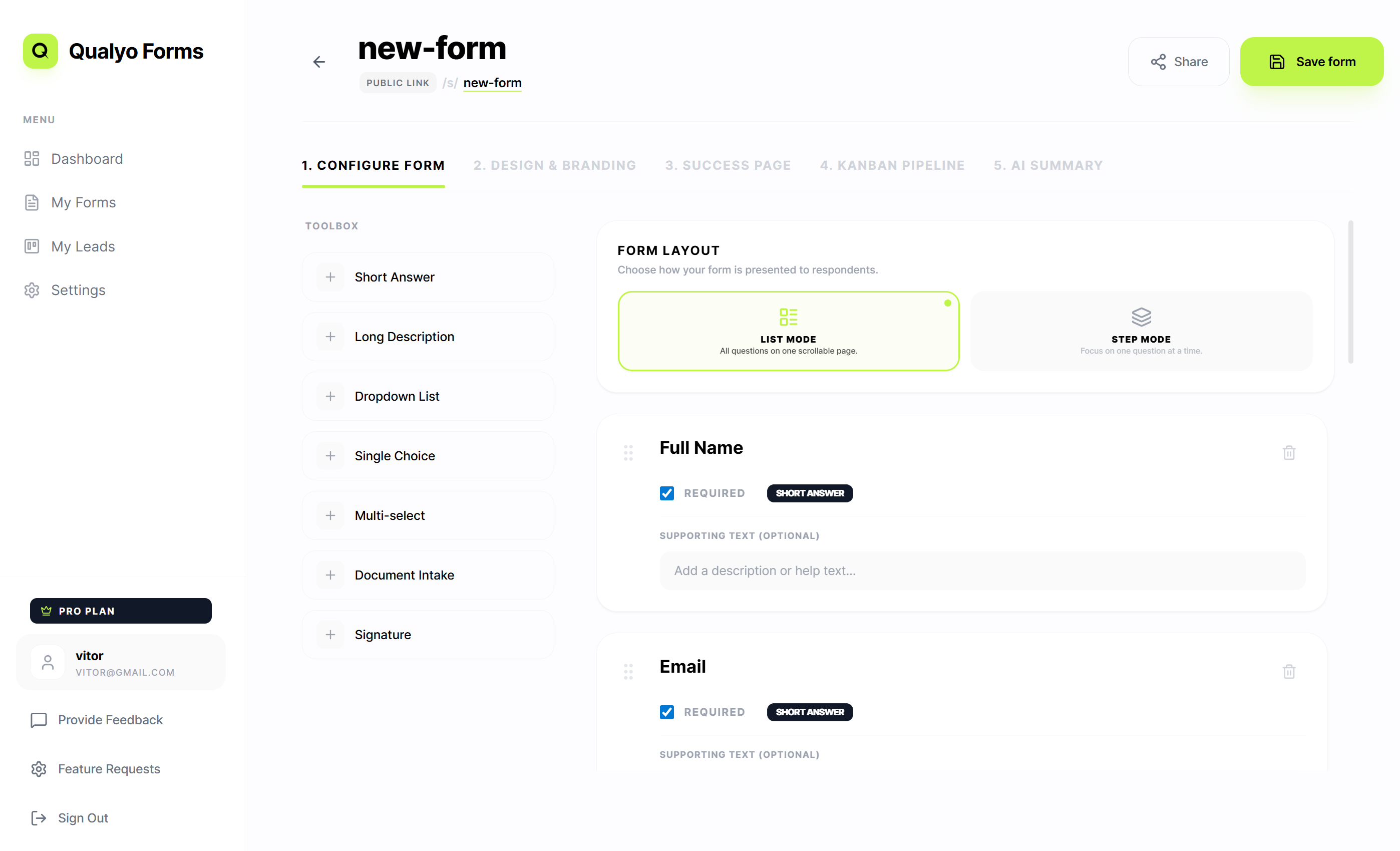 Qualyo Forms - Screenshot 4 showing product features and functionality