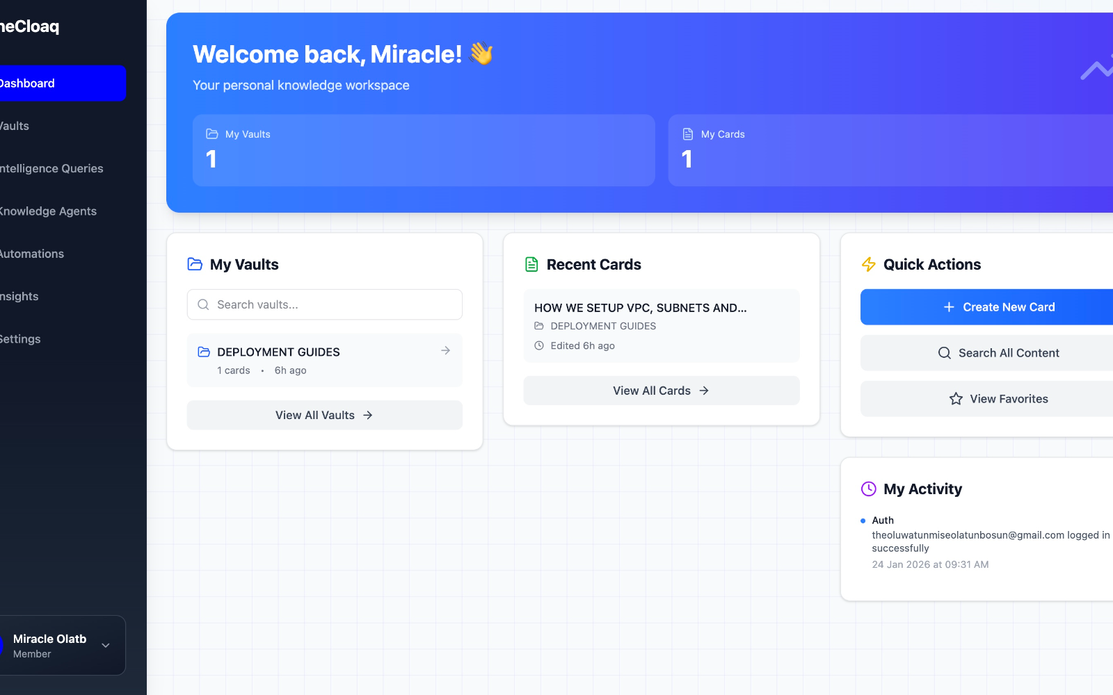 theCloaq - Screenshot 2 showing product features and functionality