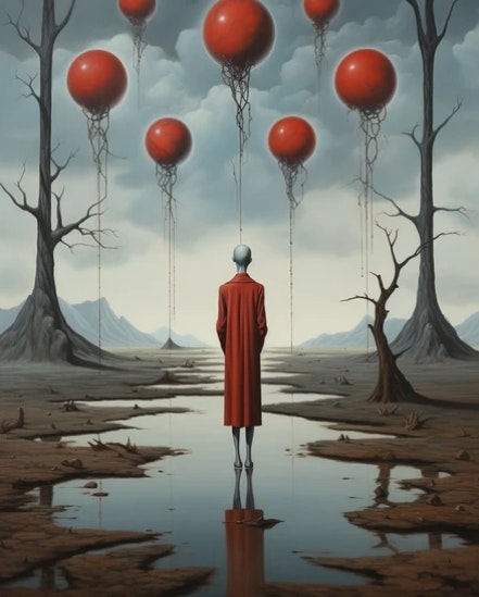 Surrealistisches Wandkunstbündel Medien 5