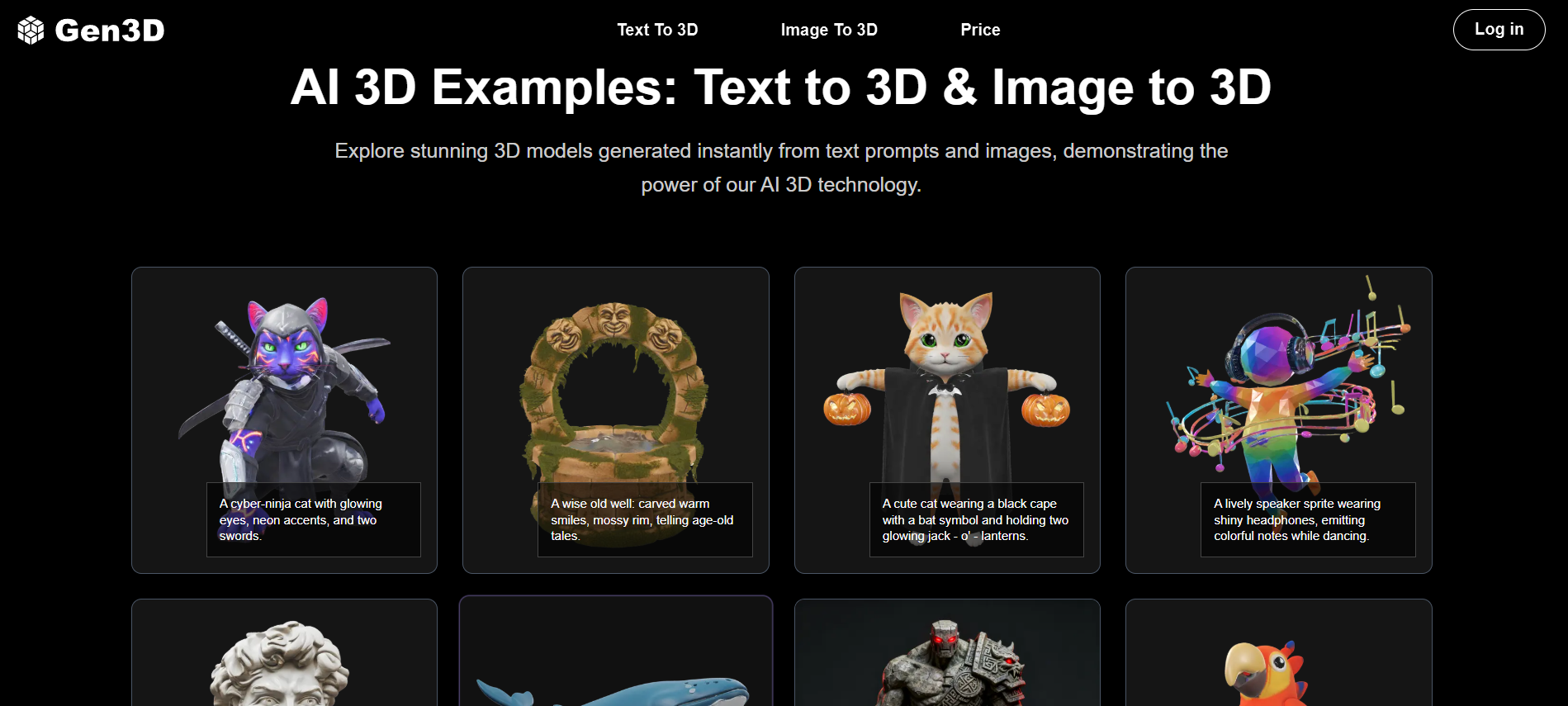 Gen3D -AI 3D发电机 - AI 3D发电机图像至3D＆TEXT to 3D在秒内|Gen3d媒体2