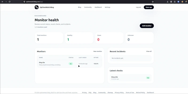 UptimeWatchdog screenshot 3