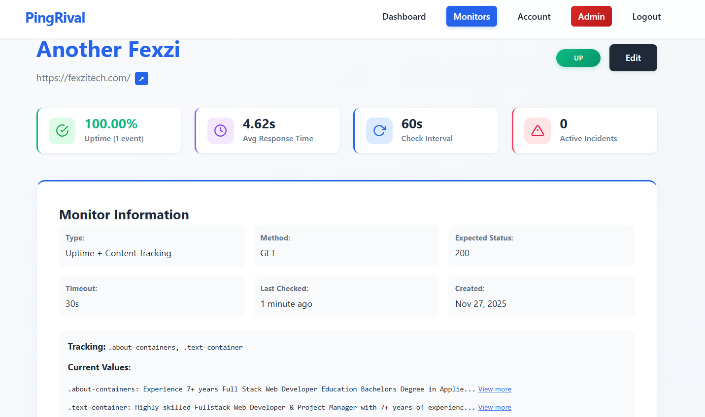 PingRival - Main product screenshot demonstrating key features and user interface