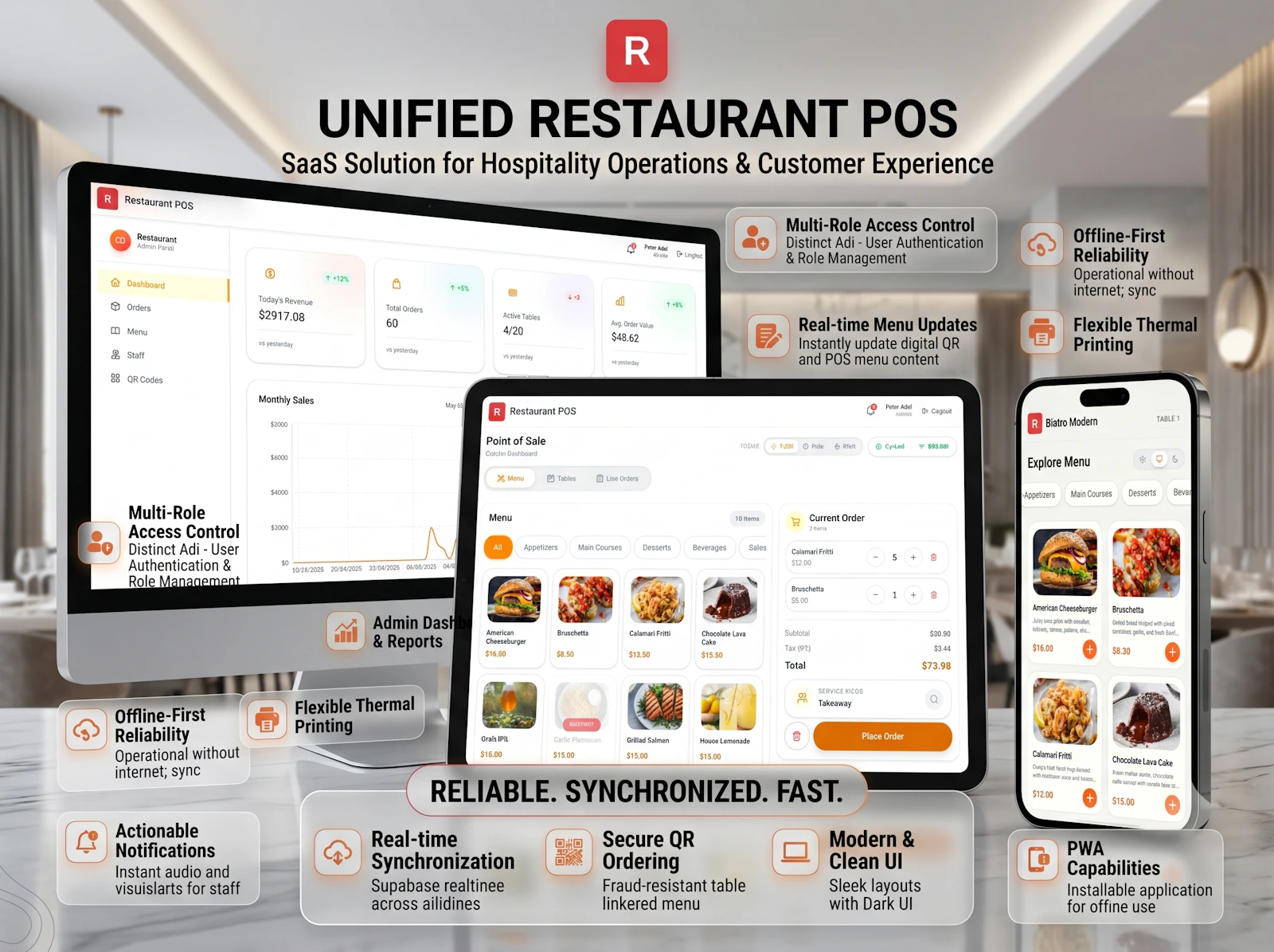 Offline-First Restaurant POS SaaS screenshot 1