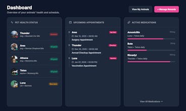 VetDex Vet Records Tracker gallery image