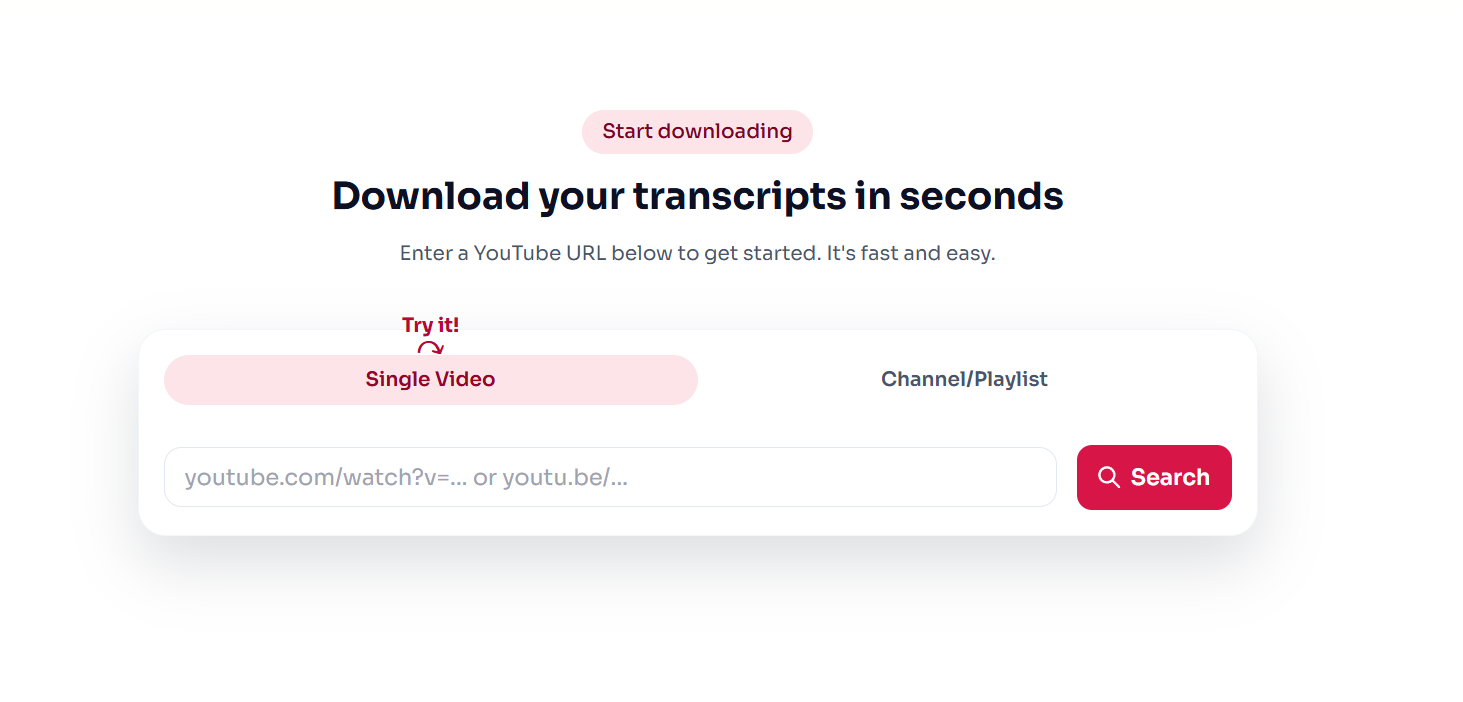 DownloadYoutubeTranscripts - Screenshot 2 showing product features and functionality