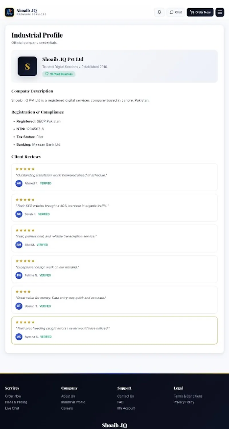 Shoaib .IQ — Premium Digital Services screenshot 2