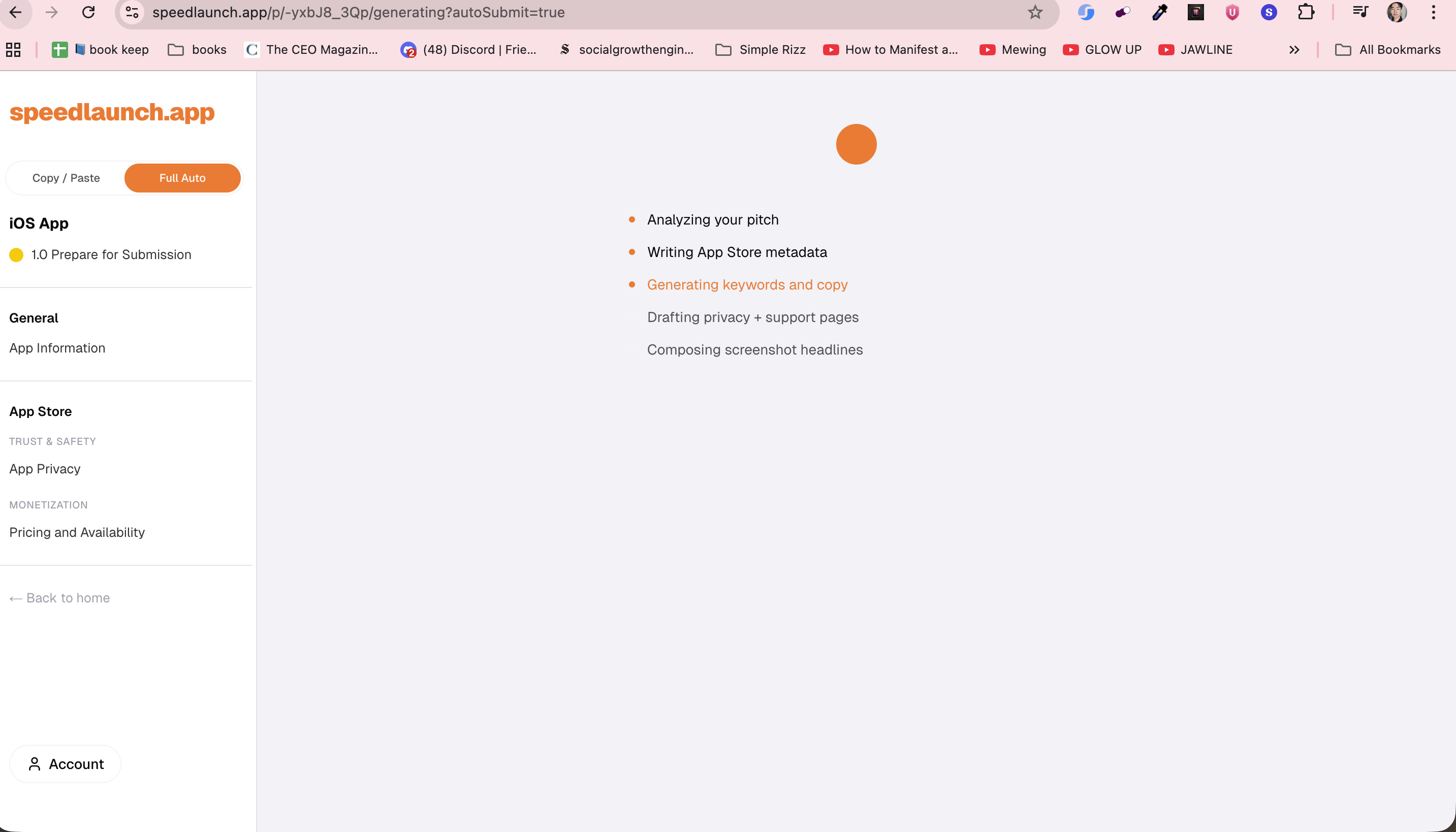 One Click App Store submissions gallery image