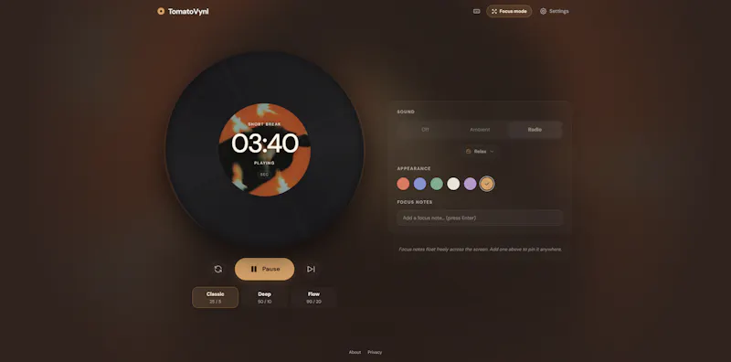 TomatoVynl screenshot 1