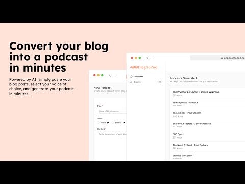 startuptile BlogToPod-Convert your blog to a podcast in minutes