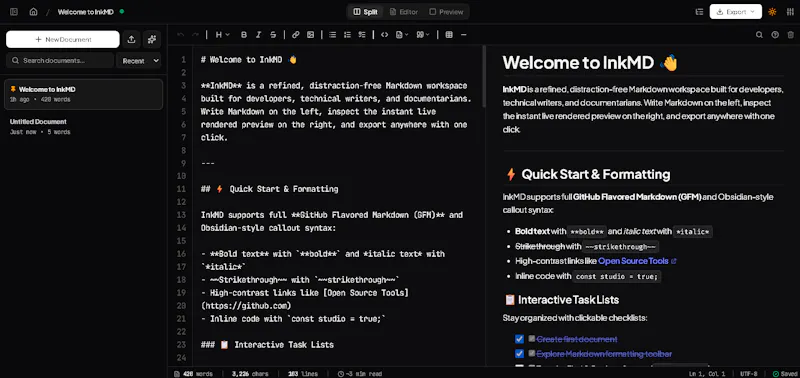 InkMD — Markdown Editor screenshot 3