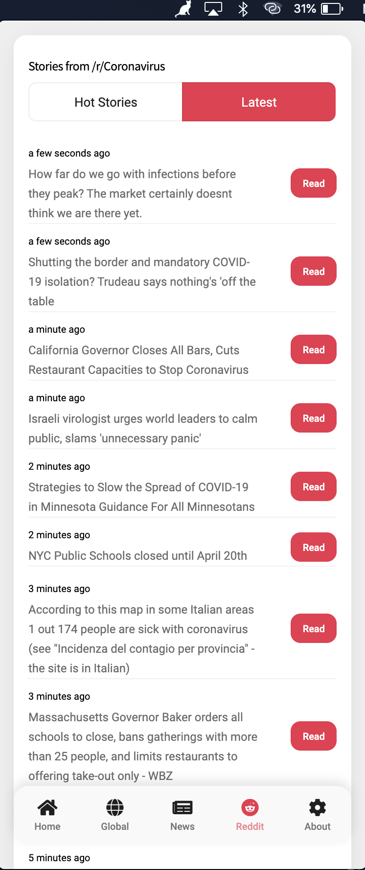TrackCovid19 - Mac Menubar App gallery image