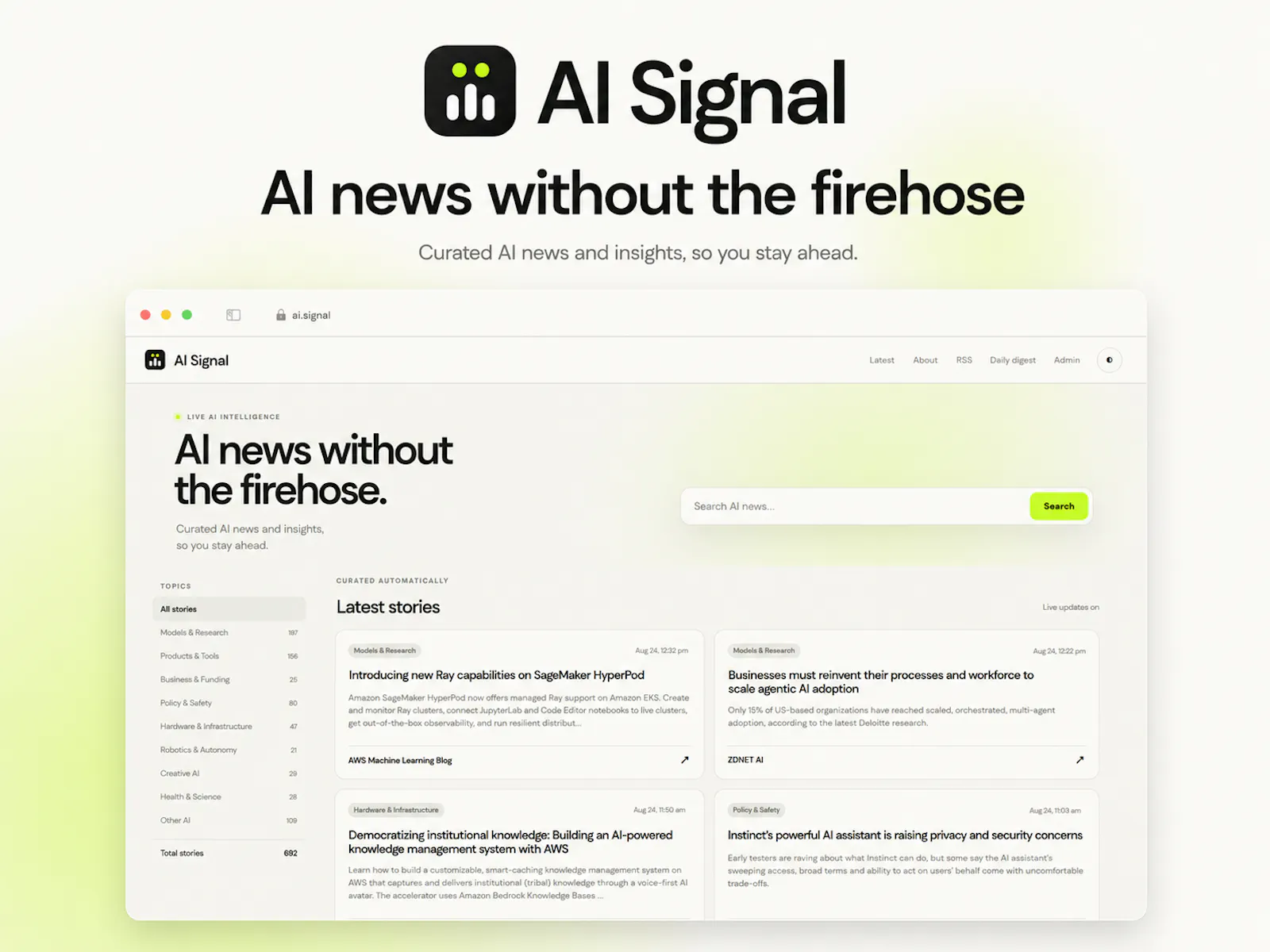 AI Signal screenshot 1