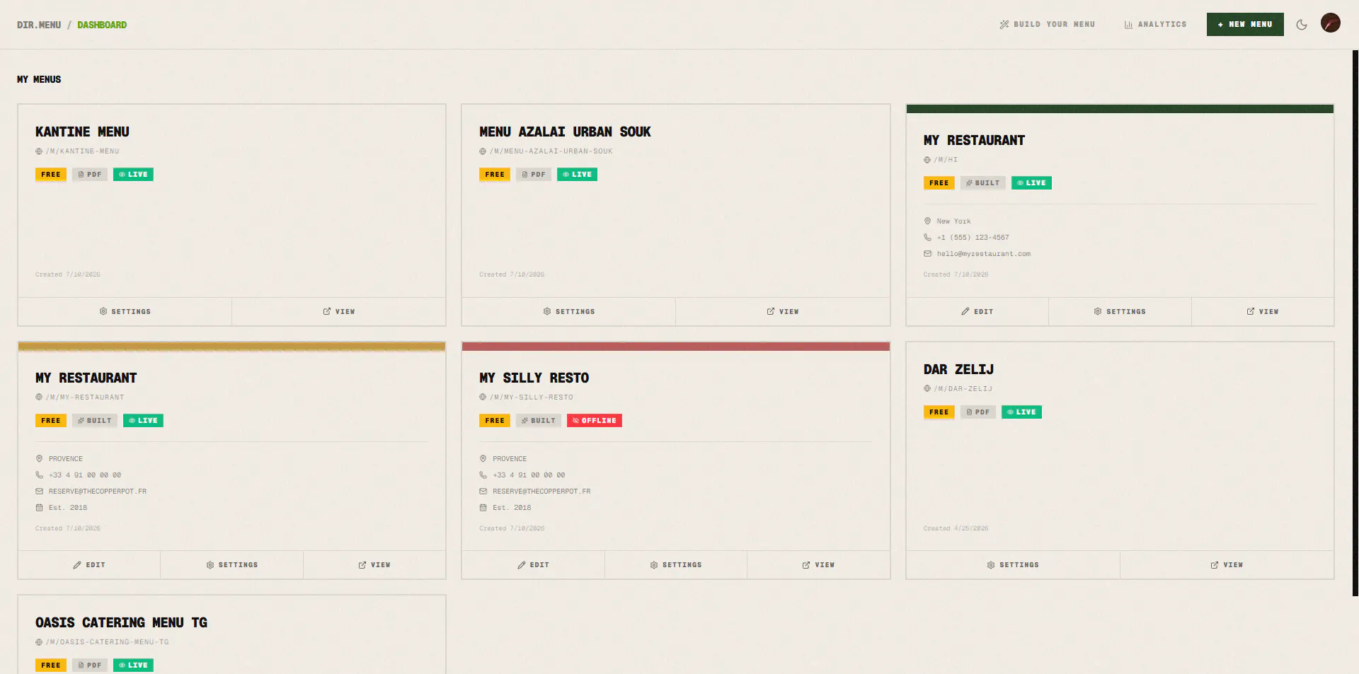 DIR.MENU gallery image
