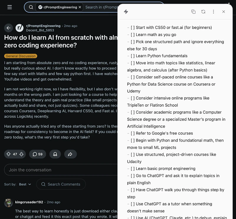 Plain Markdown screenshot 1