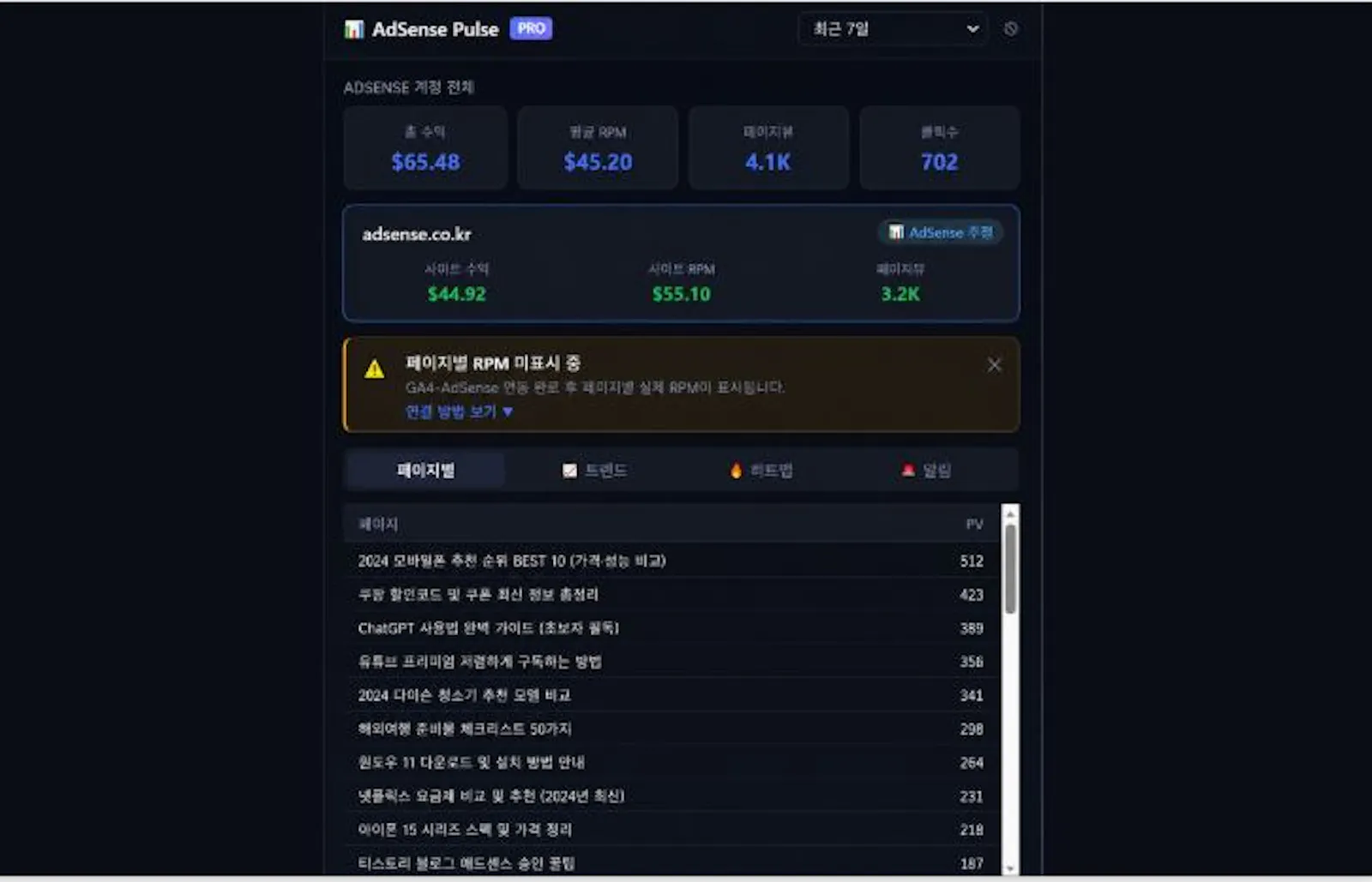 AdSense Pulse screenshot 1