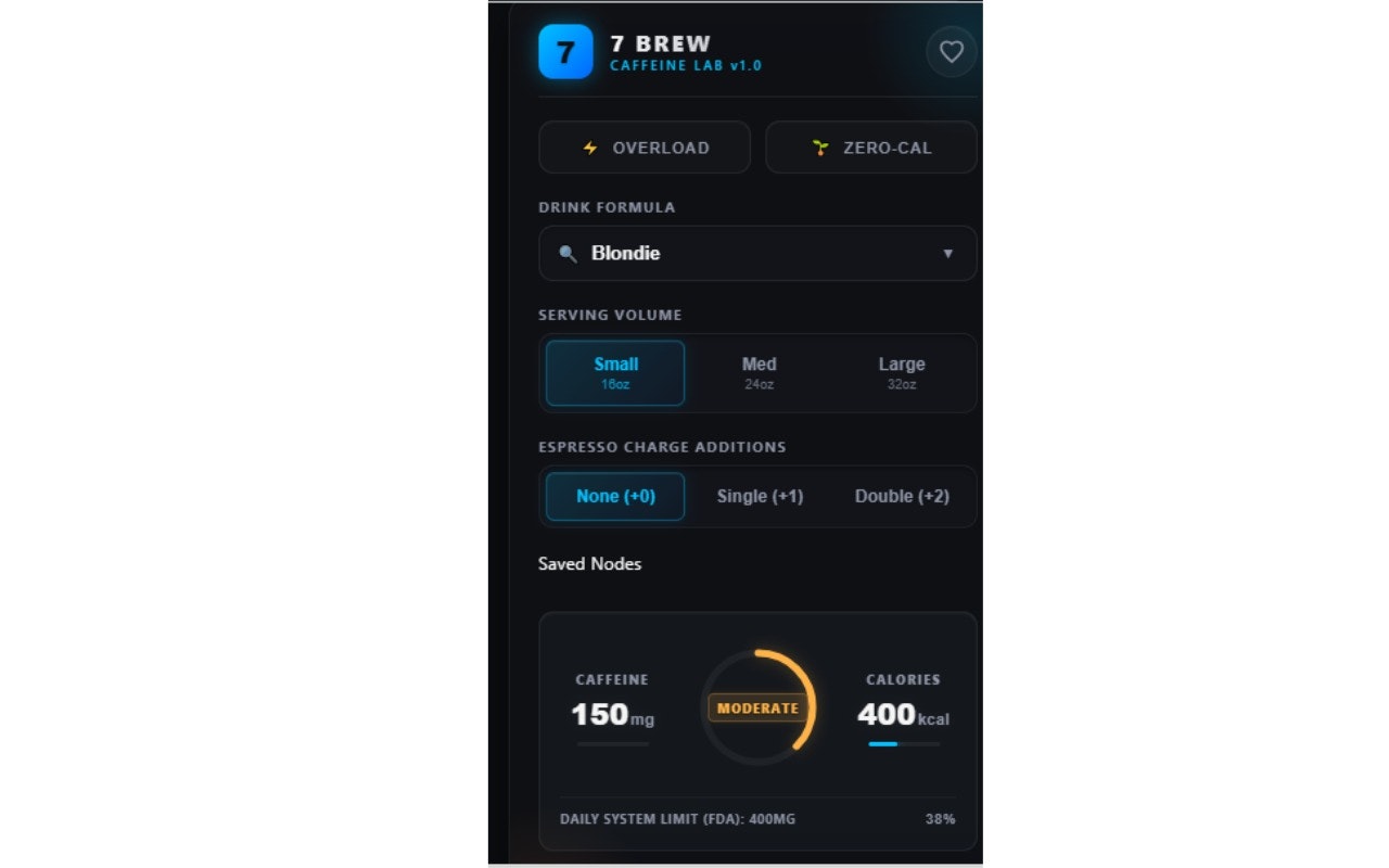 7 Brew Caffeine Calculator gallery image