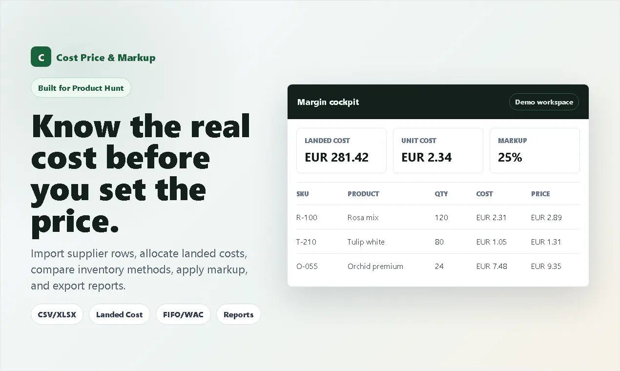 Cost Price & Markup gallery image