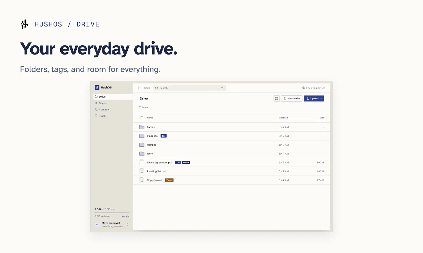 HushOS Drive screenshot 3