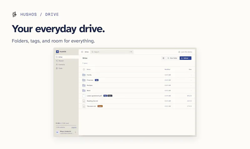 HushOS Drive screenshot 3