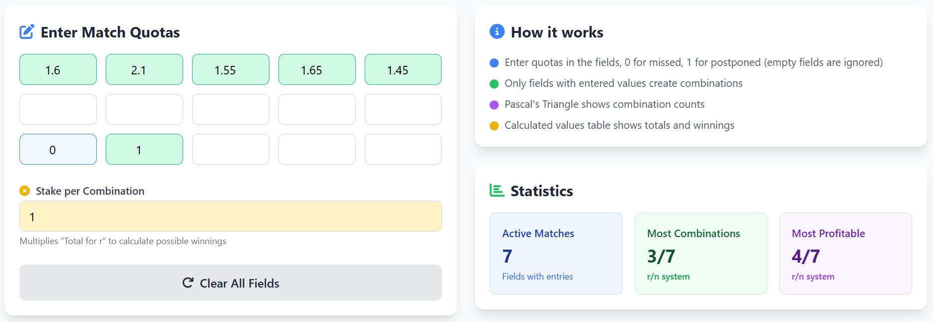 Betting System Calculator - Screenshot 2 showing product features and functionality