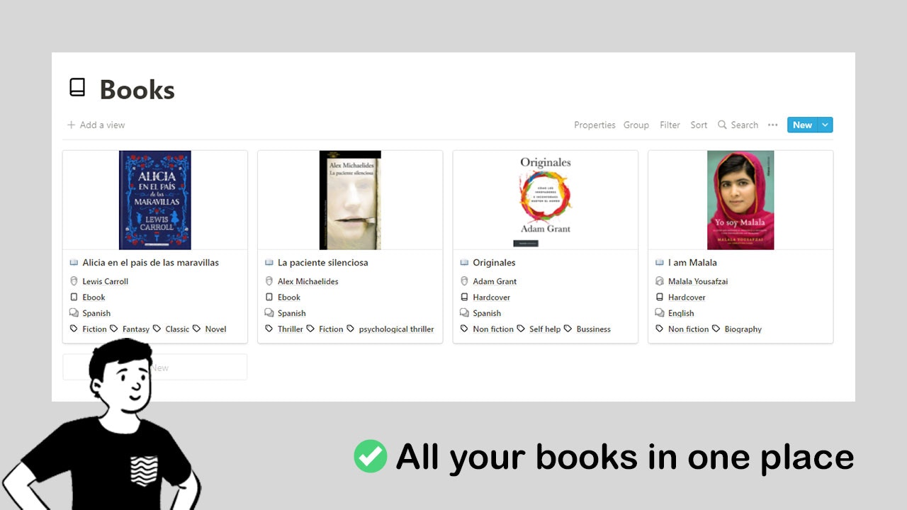 Book tracker in notion gallery image