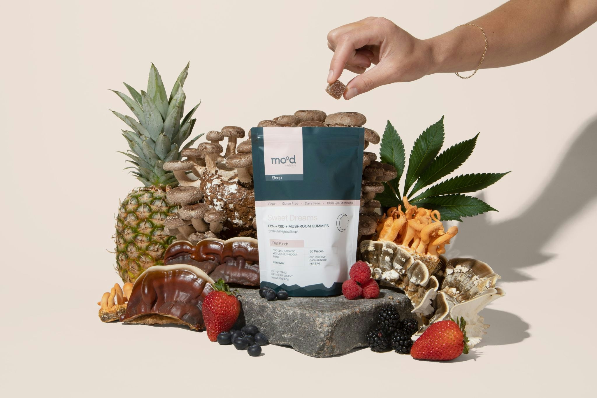 CBD + CBN + Mushroom Gummies Sweet Dream media 1