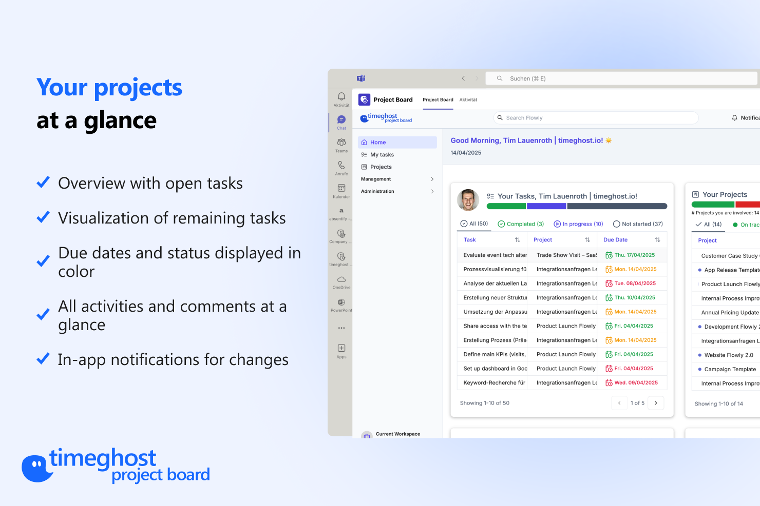 TimeGhost项目委员会 - 在Microsoft团队中管理您的项目媒体4