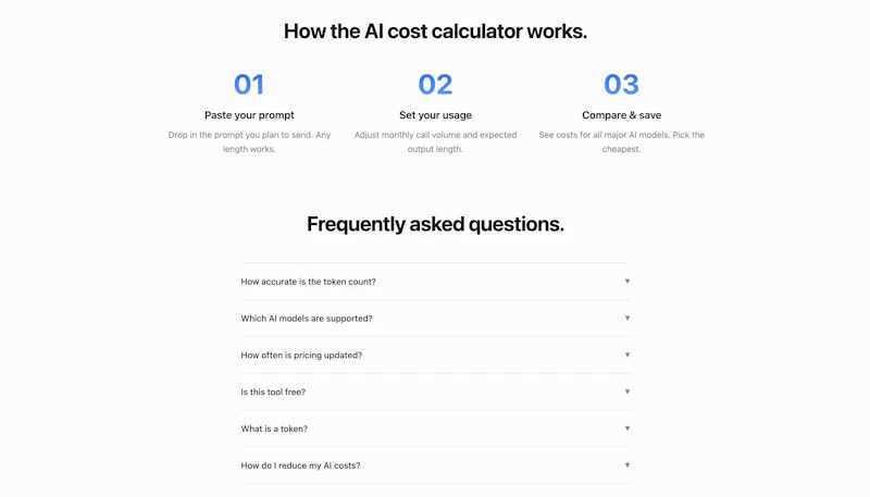 AI Prompt Cost Calculator screenshot 2