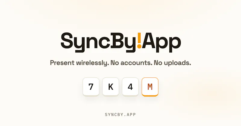 SyncBy!App — Present wirelessly! screenshot 1