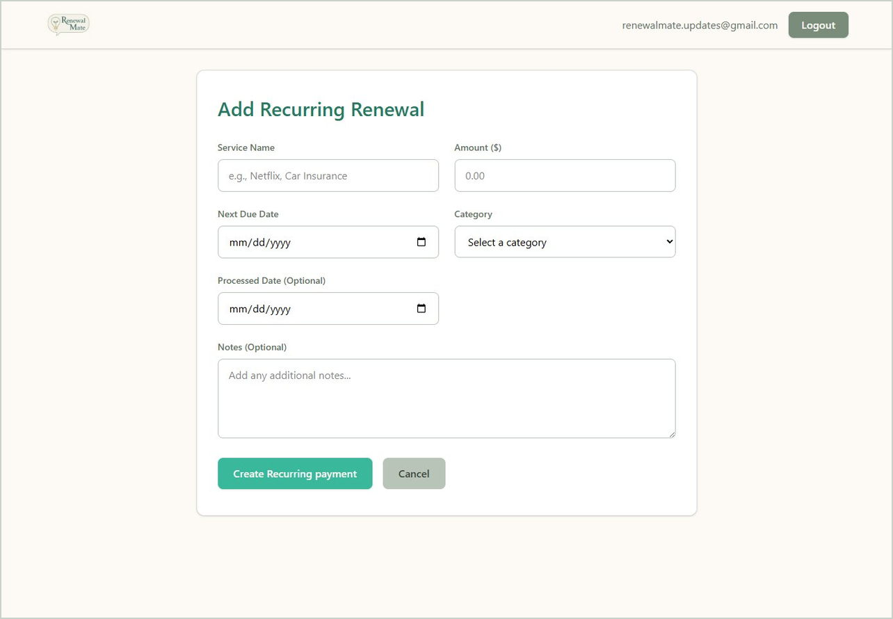 RenewalMate - Screenshot 2 showing product features and functionality