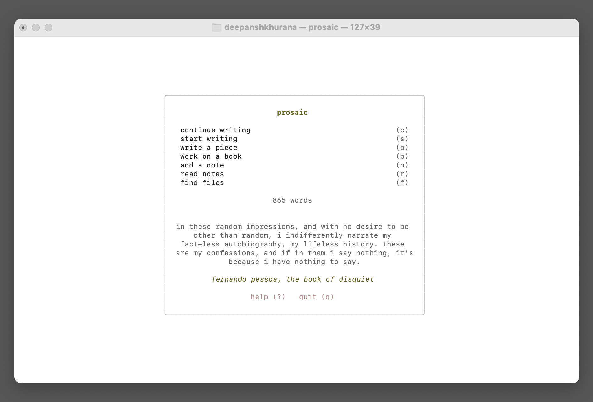 Prosaic - Main product screenshot demonstrating key features and user interface