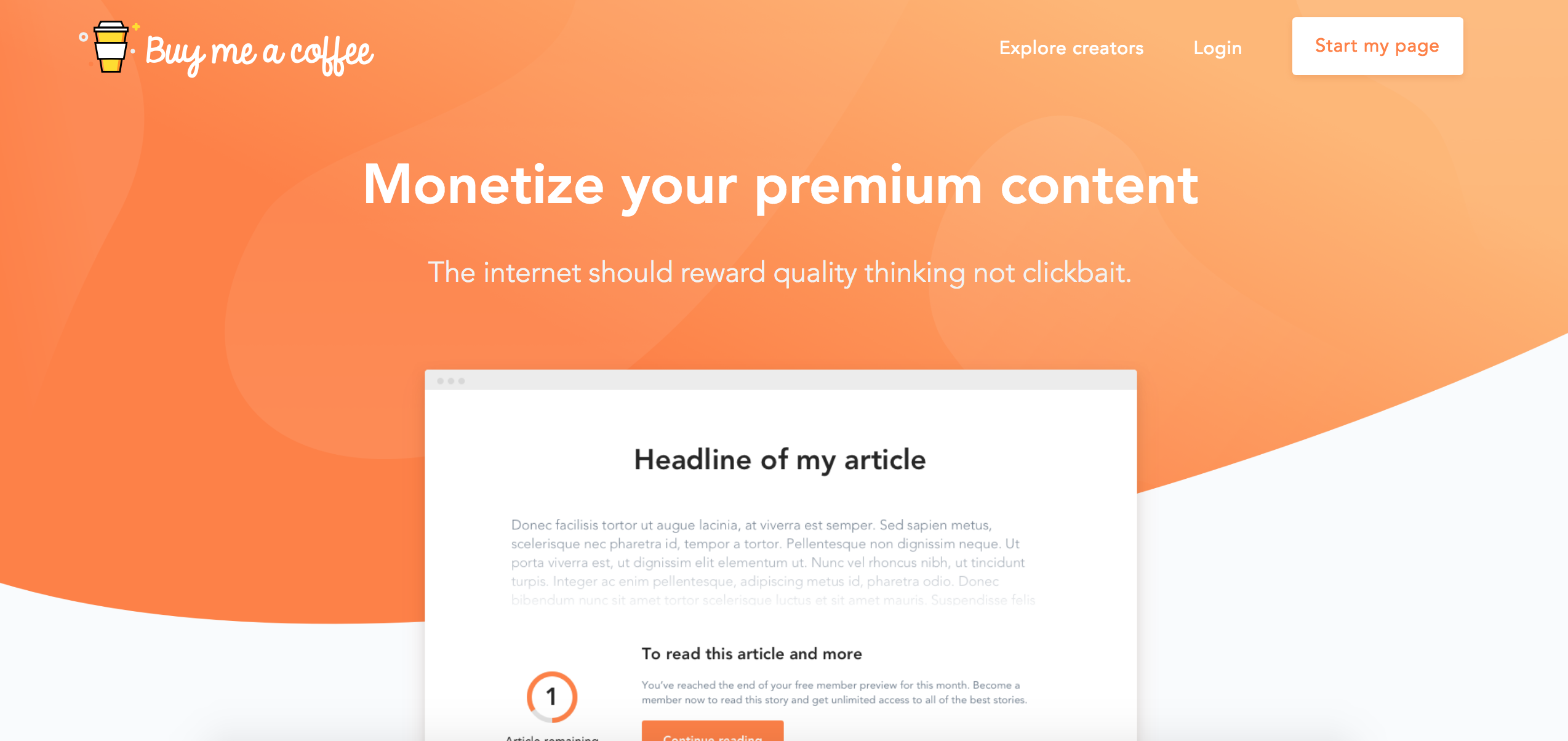 Paywall By Buy Me A Coffee Product Hunt