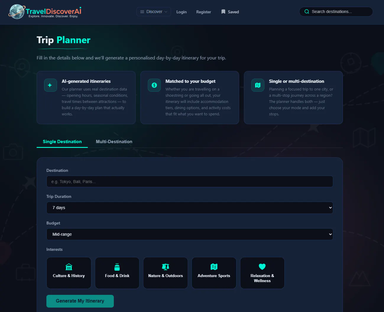 TravelDiscoverAI gallery image