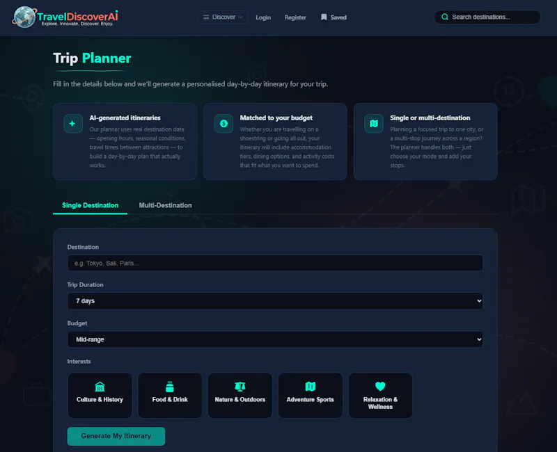 TravelDiscoverAI screenshot 4