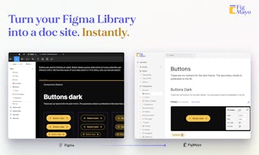 FigMayoのホームページのスクリーンショット：ツールの機能と利点を紹介したFigMayoのホームページを表示するウェブインタフェース。