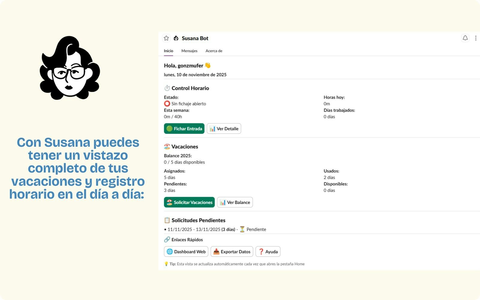 Susana Bot - Screenshot 2 showing product features and functionality