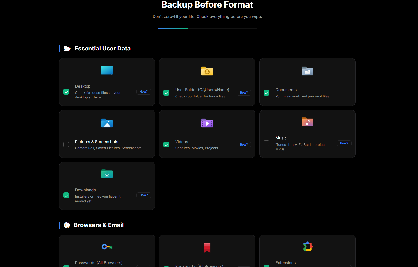 Backup before format checklist - Main product screenshot demonstrating key features and user interface