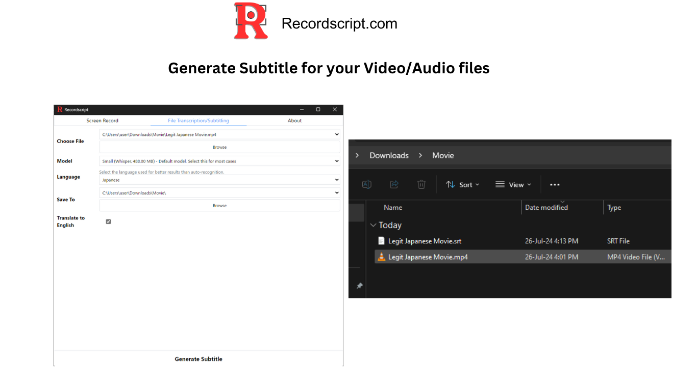 Recordscript cho Windows media 3