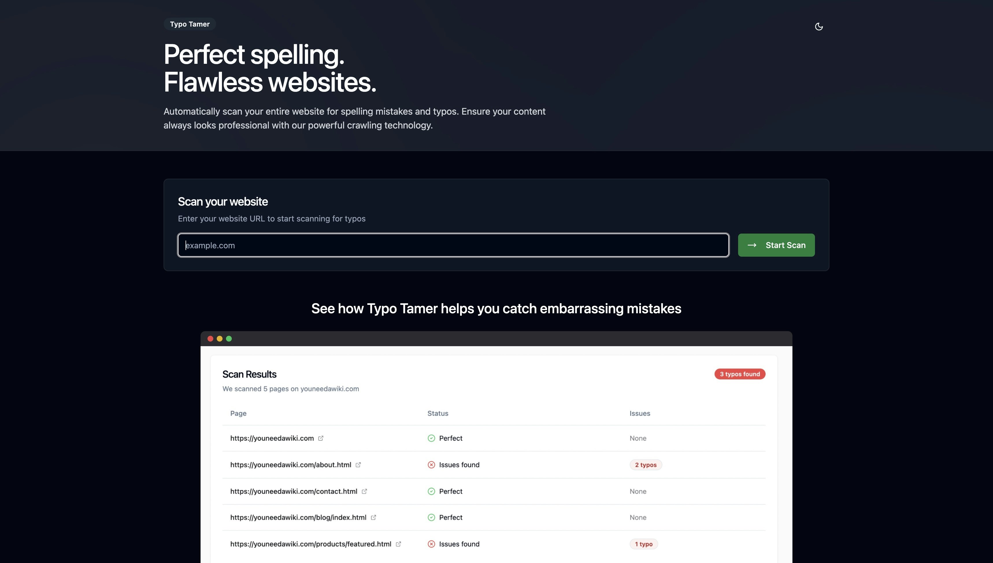Typo Tamer - 低阳性网站SpellChecker媒体1