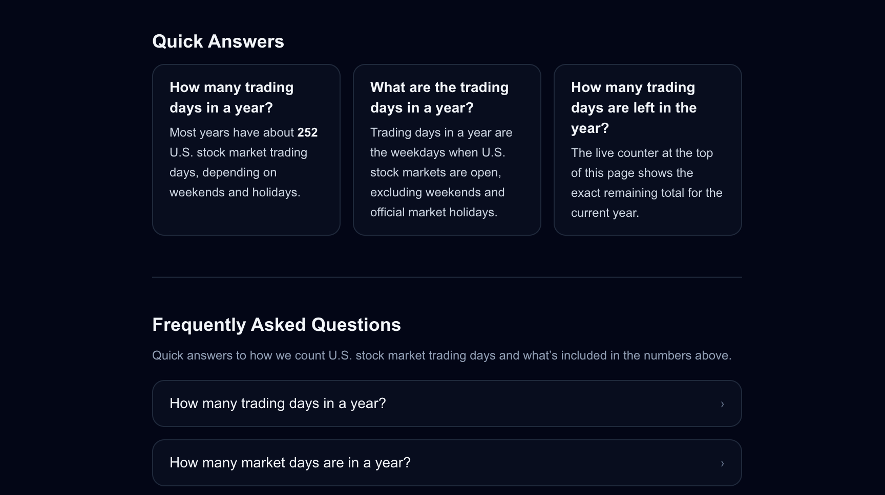 How Many Trading Days gallery image