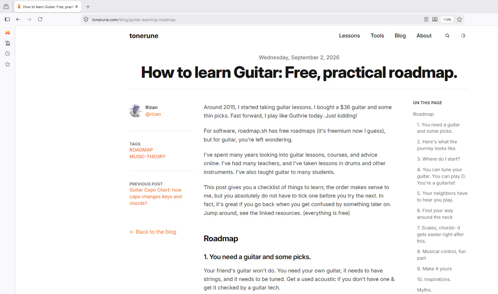 Tonerune is live! Free guitar lessons. screenshot 2