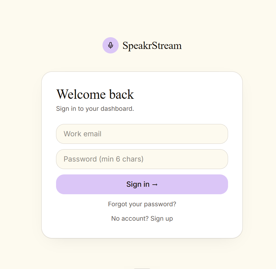 SpeakrStream gallery image