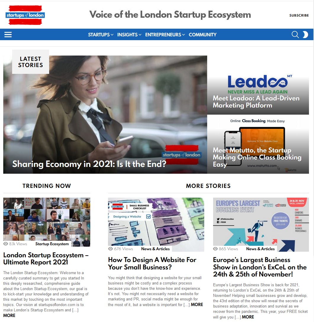Startups of London media 1