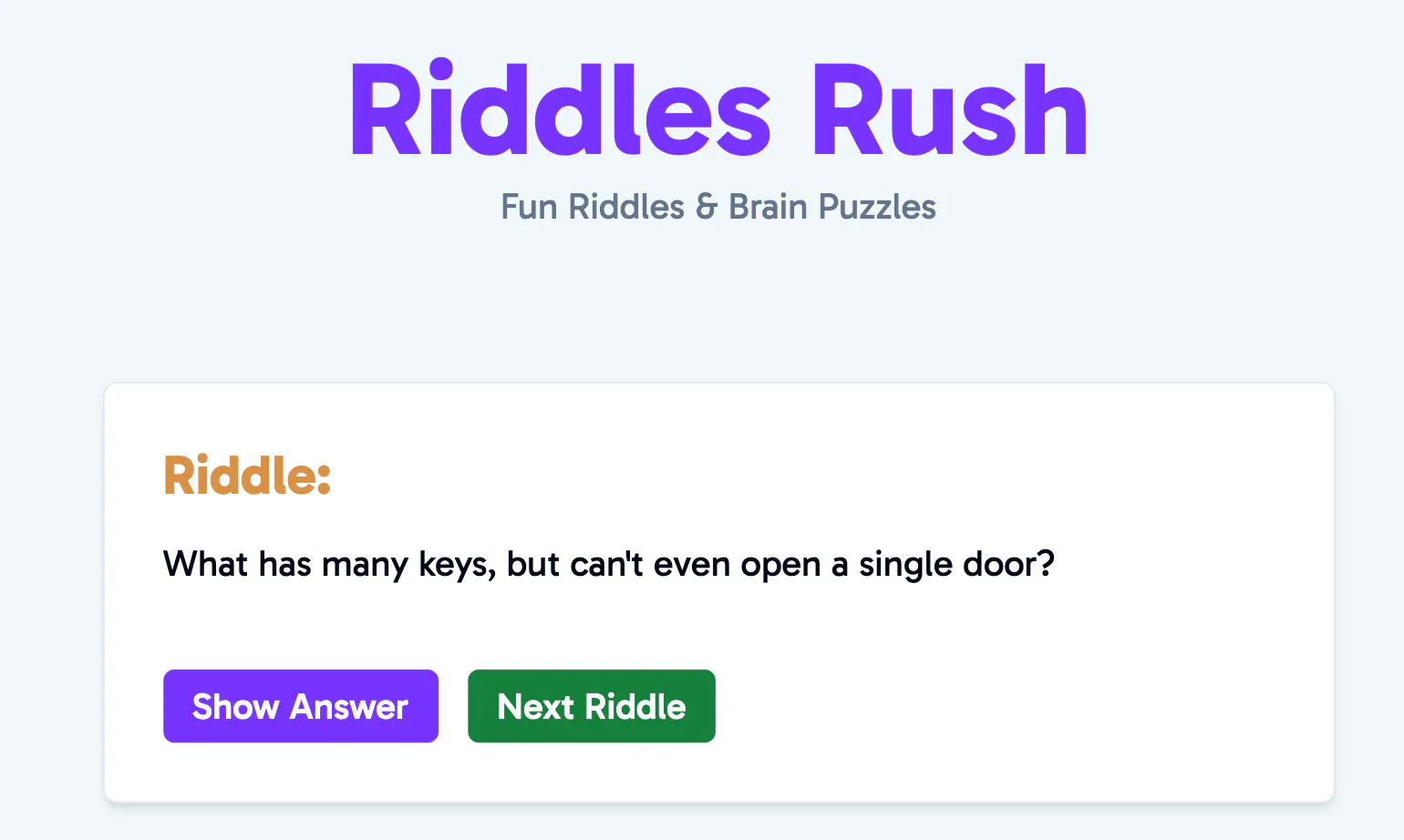 RiddlesRush.com gallery image