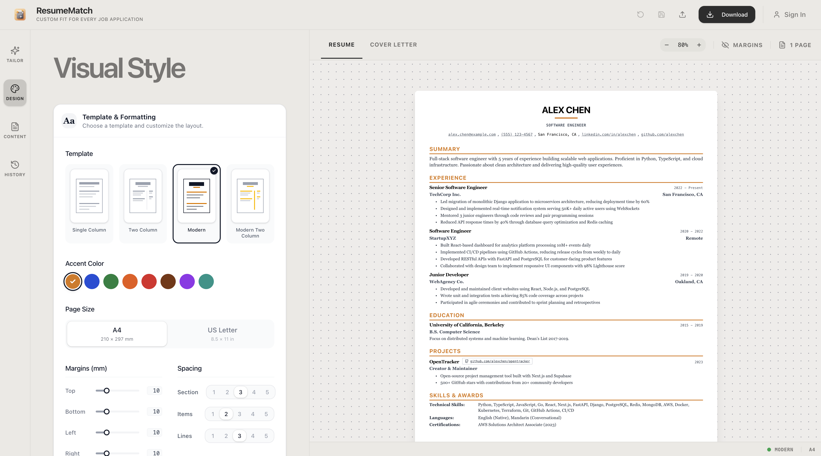 Resume Match - Screenshot 2 showing product features and functionality