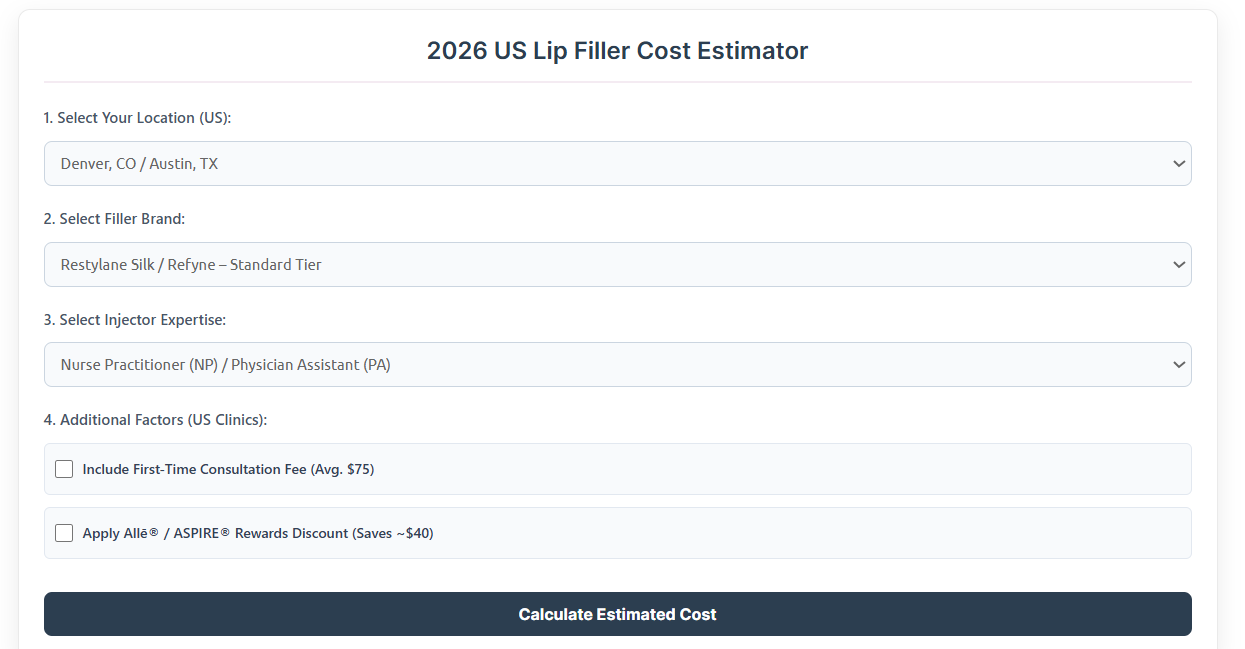 Lip Filler Cost Guide For United States - Product Hunt launch logo and brand identity